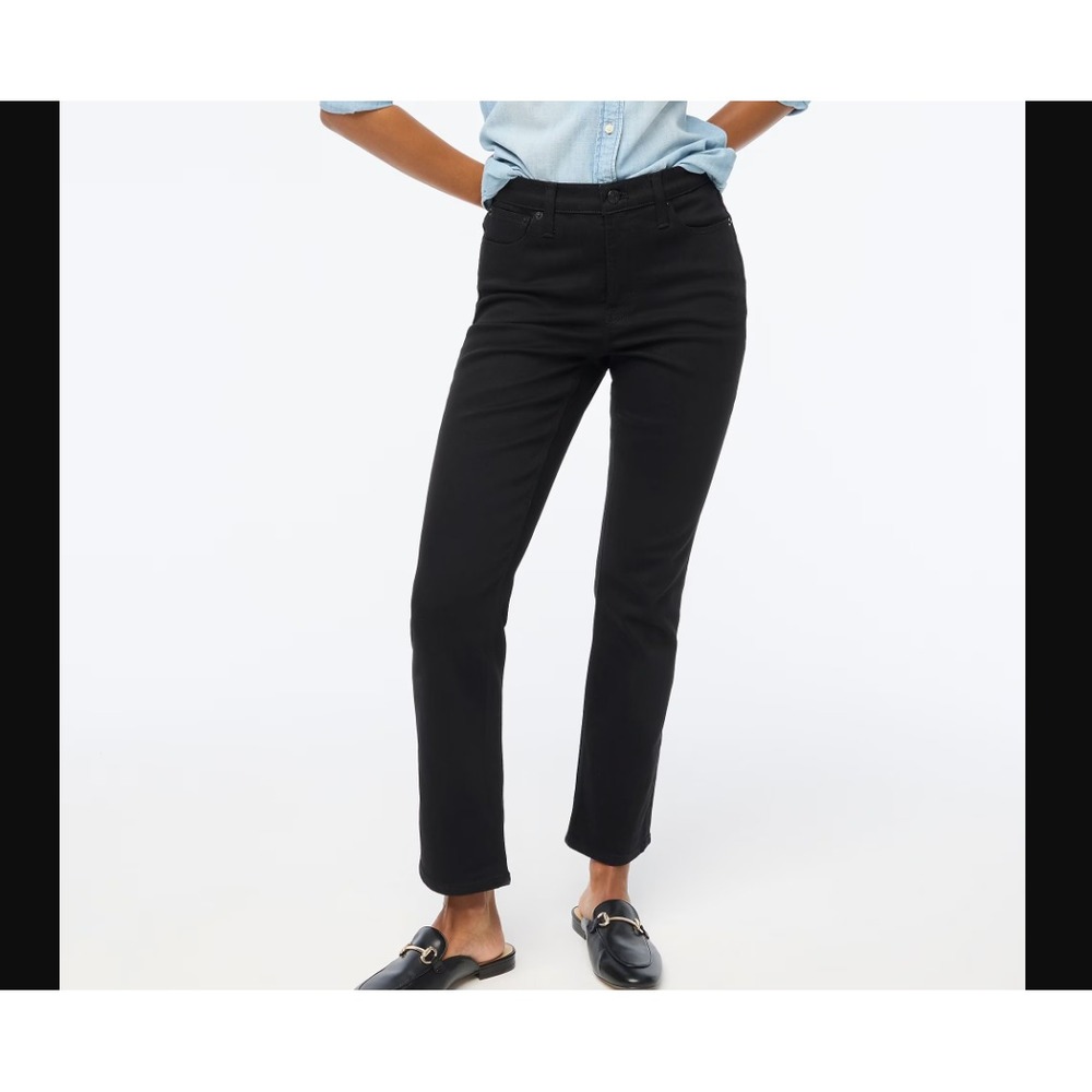 J.Crew Flare Crop Jeans‎ Womens 26 Black Mid-Rise Signature Stretch BT057